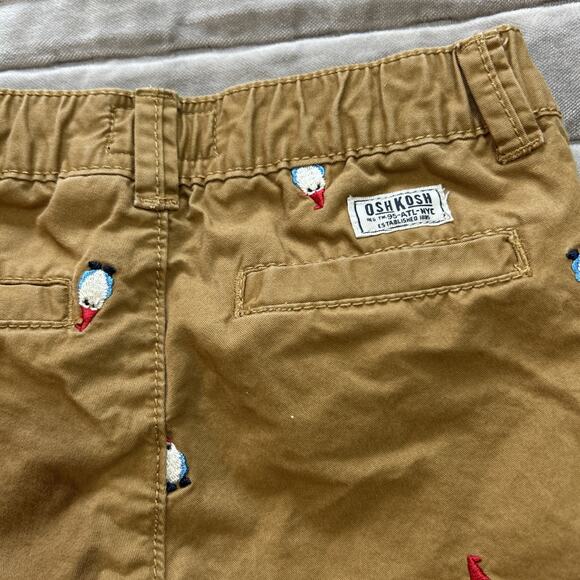 Gnome Embroidered Osh Kosh Boys Khakis Pants 18-24 Months Brown - Picture 7 of 8